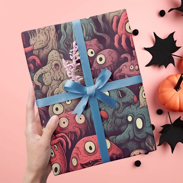 Boozithaft Niedliches Augapfel Halloween Geschenkpapier (Von Creator hochgeladen)