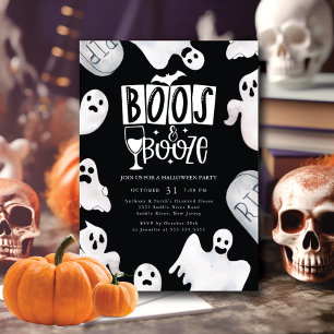 Boozy Ghost Halloween-Party Einladung
