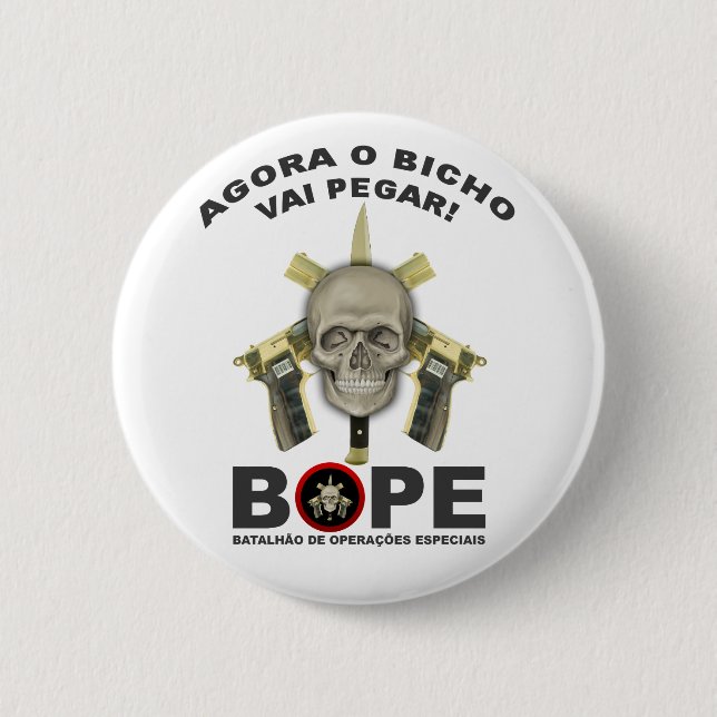 BOPE - Brasilianische Polizei Button (Vorderseite)