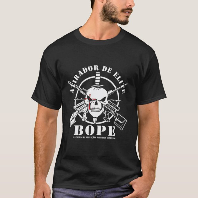 Bope Sniper Team Atirador De Elite Militär in Bras T-Shirt (Vorderseite)
