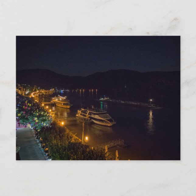 Boppard bei Nacht - Postkarte (Vorderseite)