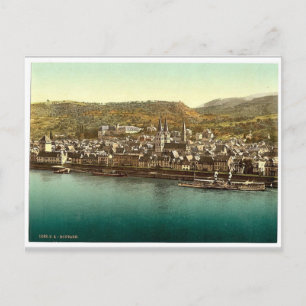 Boppard, der Rhein, Deutschland seltene Photochrom Postkarte