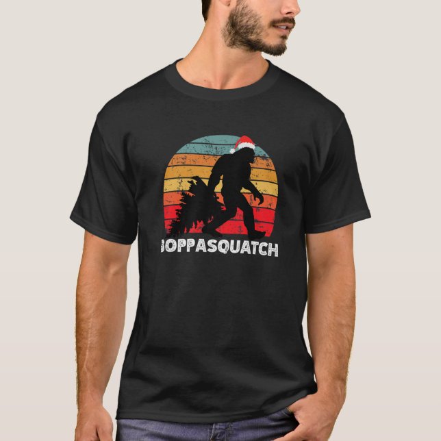 Boppasquatch Bigfoot Sasquatch Santa Claus Christm T-Shirt (Vorderseite)