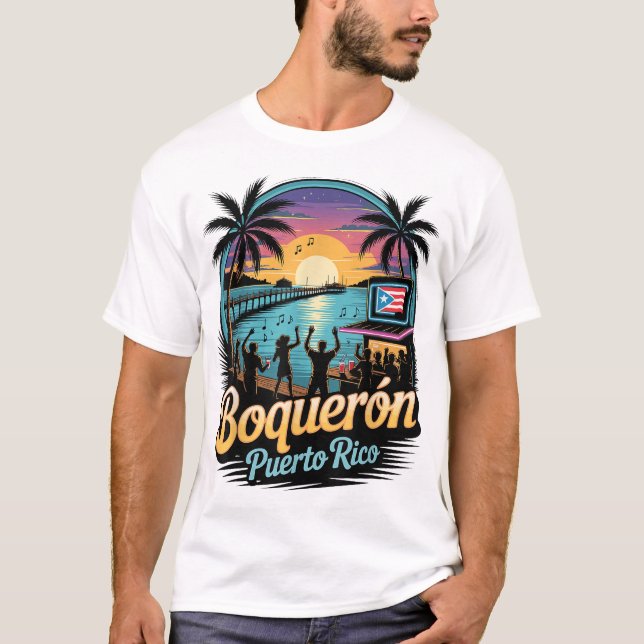 Boqueron Puerto Rico Souvenir T-Shirt (Vorderseite)