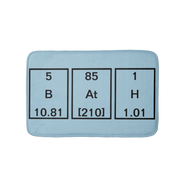 Bor-Astatin-Wasserstoff (BAtH) Badematte (Vorderseite)