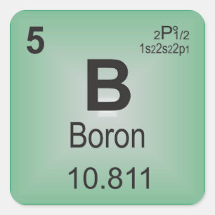 Bor-einzelnes Element des Periodensystems Quadratischer Aufkleber