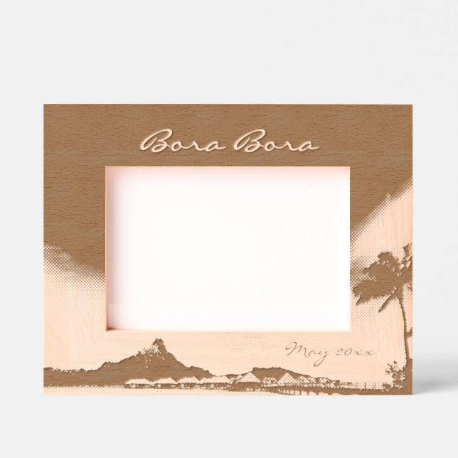Bora Bora 7" x 5" Geätzte Rahmen (Vorderseite)