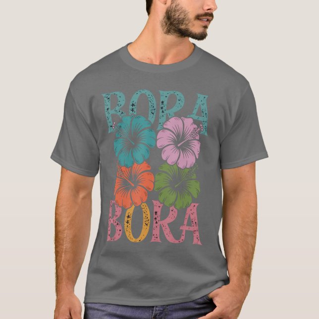 Bora Bora Beach Souvenirs Tropical Beach Urlaub T-Shirt (Vorderseite)