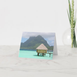 Bora Bora Bungalow Note Card Karte