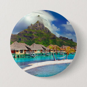 Bora Bora Caribbean Island Button