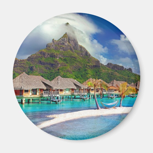 Bora Bora Caribbean Island Magnet (Vorne)