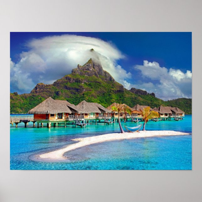 Bora Bora Caribbean Island Poster (Vorne)