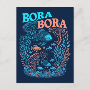 Bora Bora Coral Reef Postkarte