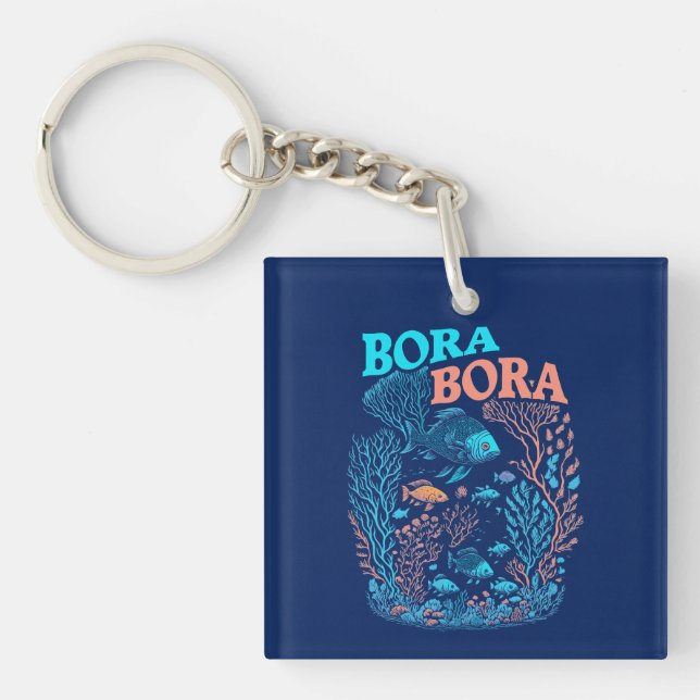 Bora Bora Coral Reef Schlüsselanhänger (Vorderseite)