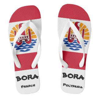Bora Bora Französisch-Polynesien-Flagge Flip Flops