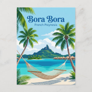 Bora Bora, Französisch-Polynesien, Hängematte Postkarte