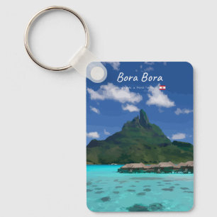 Bora Bora, Französisch-Polynesien - Klassisches St Schlüsselanhänger