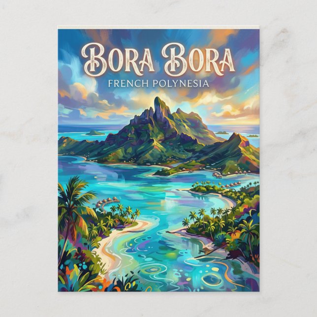 Bora Bora Französisch-Polynesien Postkarte (Vorderseite)