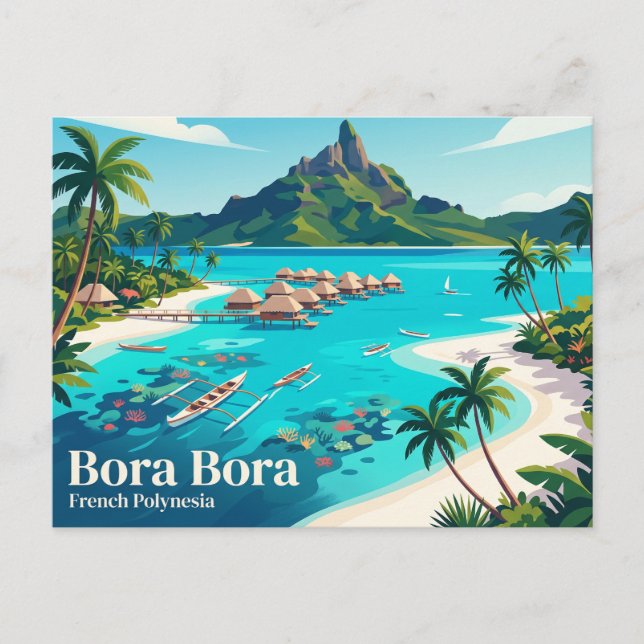 Bora Bora Französisch-Polynesien Postkarte (Vorderseite)