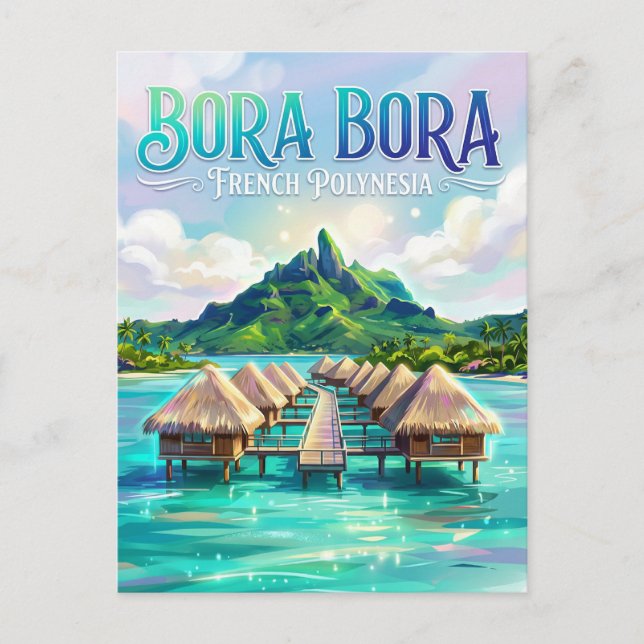 Bora Bora Französisch-Polynesien Postkarte (Vorderseite)
