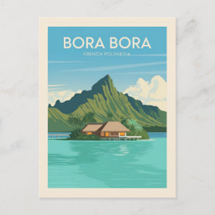 Bora Bora Französisch-Polynesien Reise Postkarte