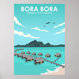 Bora Bora Französisch Polynesien Reisen Poster