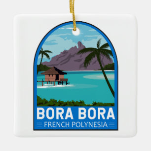 Bora Bora Französisch Polynesien Reisen Vintage Ku Keramikornament