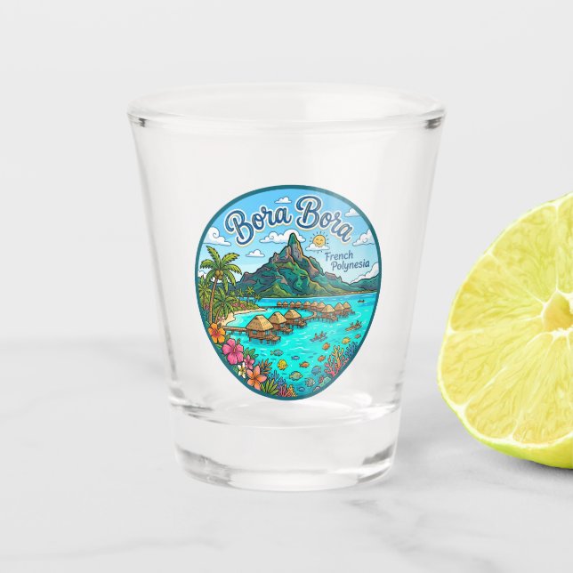 Bora Bora Französisch-Polynesien Schnapsglas (Vorderseite)