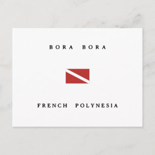 Bora Bora Französisch Polynesien Scuba Dive Flag Postkarte