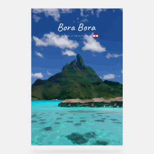 Bora Bora, Französisch-Polynesien - Strandresort Acrylschild
