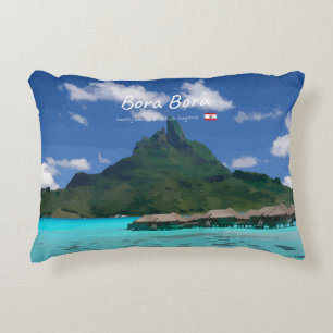 Bora Bora, Französisch-Polynesien - Strandresort Dekokissen