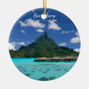 Bora Bora, Französisch-Polynesien - Strandresort Keramik Ornament