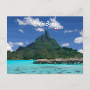 Bora Bora, Französisch-Polynesien - Strandresort Postkarte