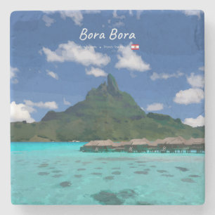 Bora Bora, Französisch-Polynesien - Strandresort Steinuntersetzer