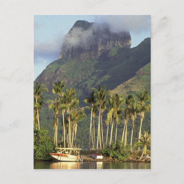 Bora Bora, Französisch-Polynesien-Wasserfront und Postkarte (Vorderseite)