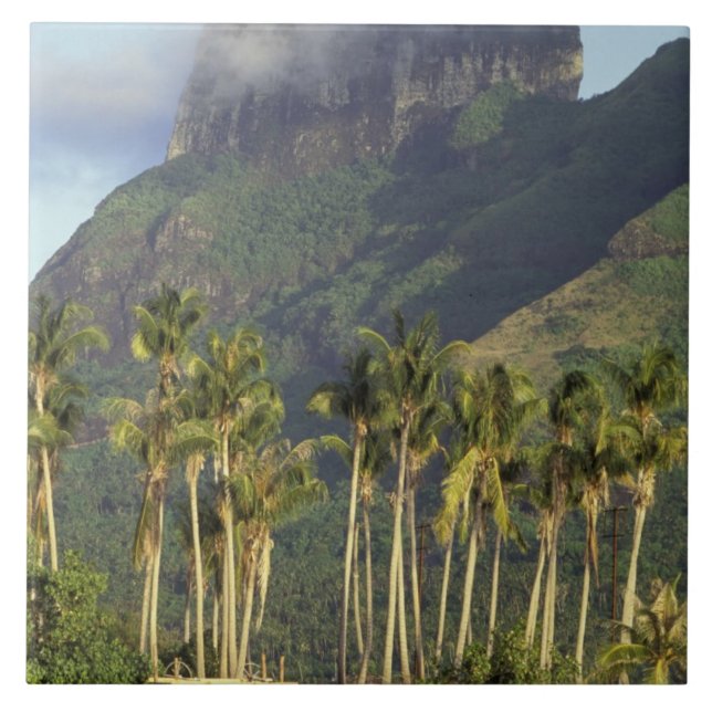 Bora Bora, Französisch-Polynesien Wasserfrontszene Fliese (Vorderseite)