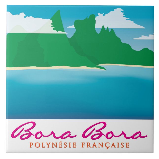 Bora bora landscape fliese (Vorderseite)