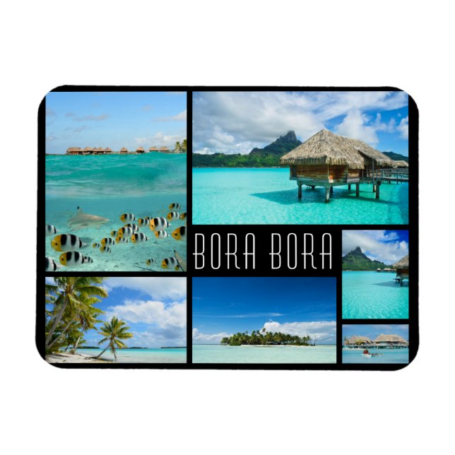 Bora Bora Landschaften vereinbaren Foto Magnet (Horizontal)