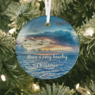 Bora Bora Ocean View Foto Ornament Aus Glas