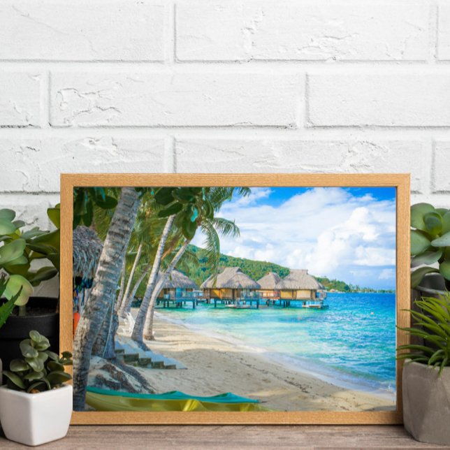 Bora Bora Pazifik Inseln Überwasser Bungalows Poster (Von Creator hochgeladen)