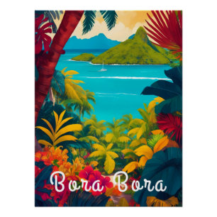 Bora Bora Polynesien Reiseplakat Poster