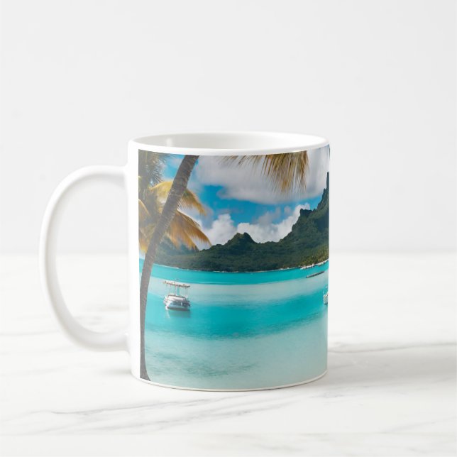 Bora Bora Postcard (2) Kaffeetasse (Links)
