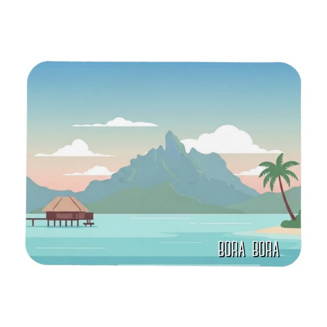 Bora Bora Reise Magnet (Horizontal)