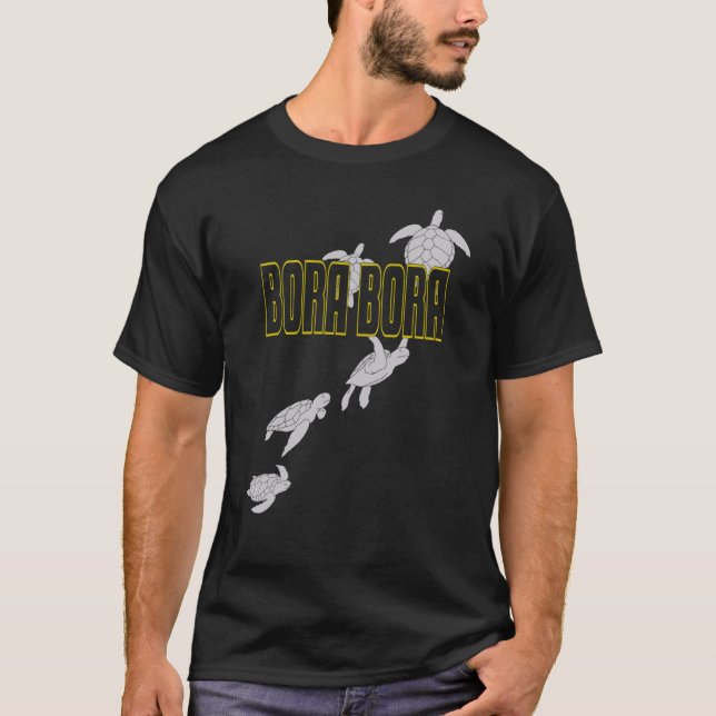 Bora Bora Sea Turtles Scuba Diving with Turtles T-Shirt (Vorderseite)