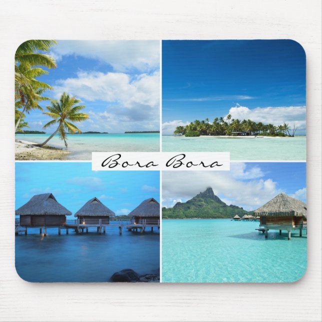 Bora Bora setzt Collagen-Foto auf den Strand Mousepad (Vorne)