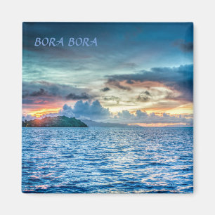 Bora Bora Sonnenuntergang über dem Ozean Magnet