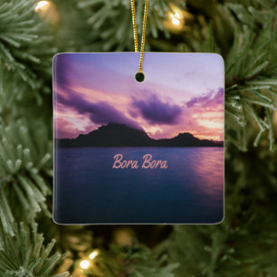 Bora Bora Suset Island Beach Keramikornament