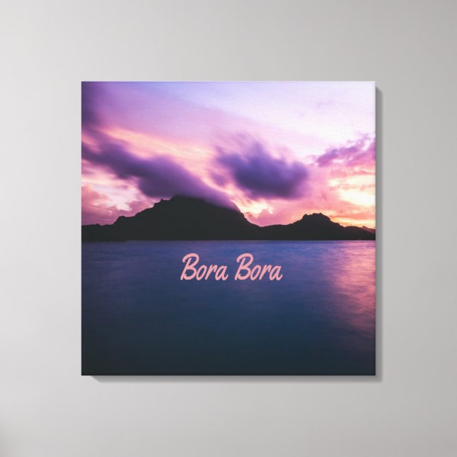 Bora Bora Suset Island Beach Leinwanddruck (Vorderseite)