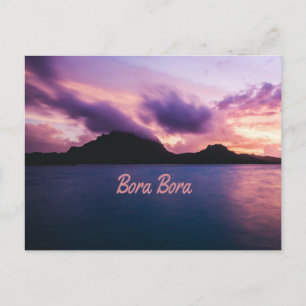 Bora Bora Suset Island Beach Postkarte