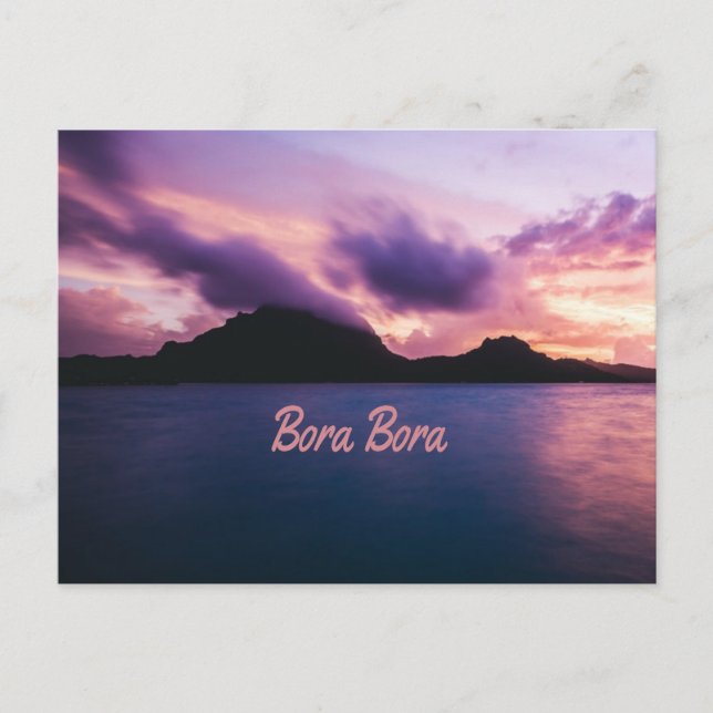 Bora Bora Suset Island Beach Postkarte (Vorderseite)